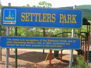 Settlers Park sign