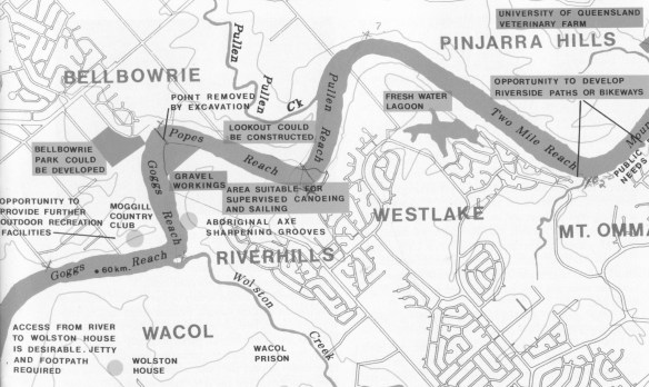 Map showing Pope's Reach